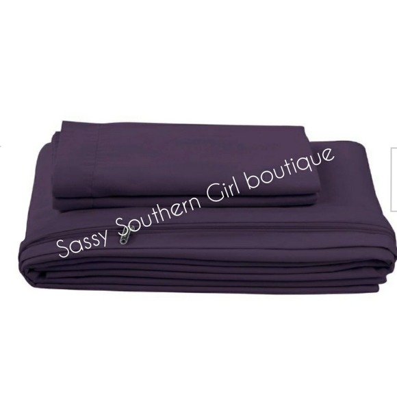 🆕⭐ Purple soft duvet cover set - Picture 4 of 11